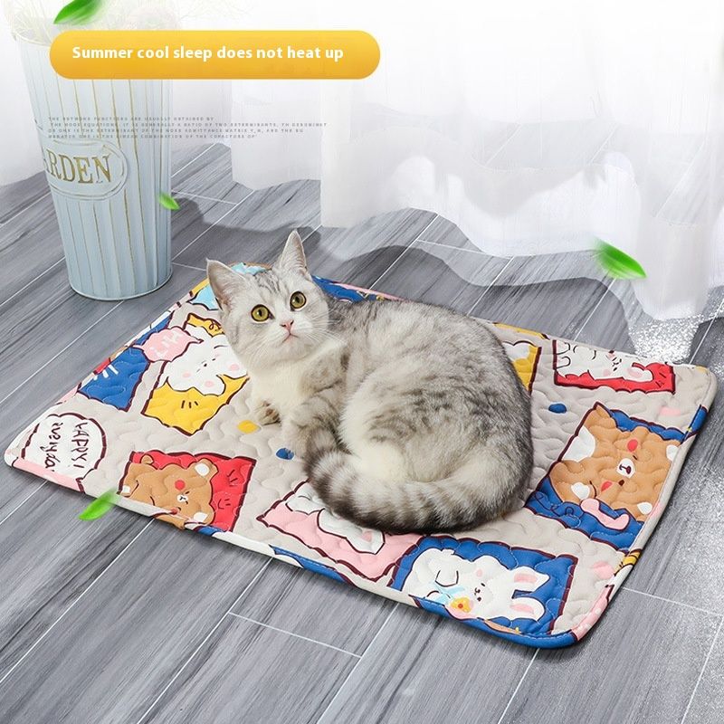 Tapijt Kleine en Middelgrote Hond Katoenen Kat Slapende Zomer Antislip Huisdiermat_voghion.com