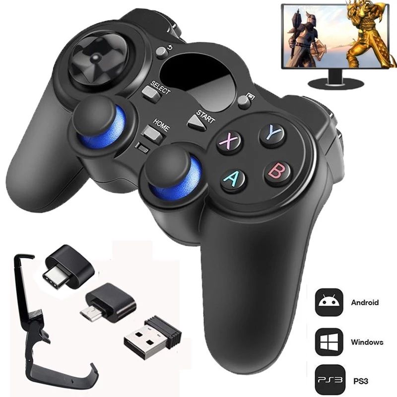 Manette de jeu sans fil 2,4 G pour Android, joystick avec_voghion.com