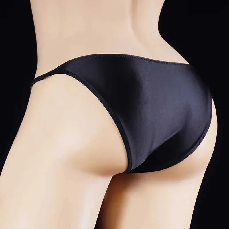 Slip de bain homme sexy et brillant, long, style gay, collection 2025, avec poche généreuse, effet brillant et huileux._voghion.com