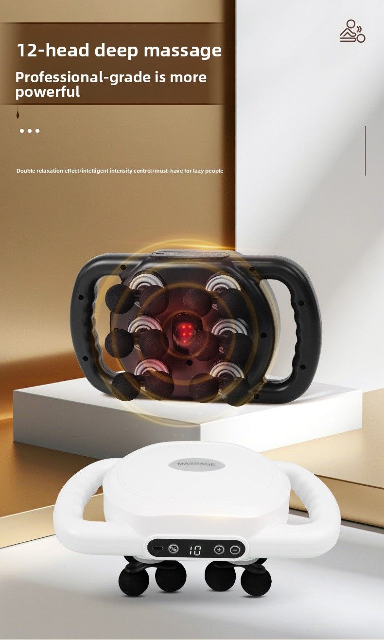 New 6-Head Muscle Relaxation Massage Device Vibration Neck Soft Head Fascia Gun Sports Student Special Edition_voghion.com