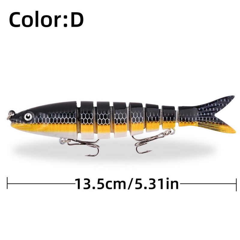 Çok Bölmeli Loach Biyonik Seti Uzun Atışlı Yavaş Batışlı 13,5 cm 17 g Gerçekçi 8 Bölmeli Sert Yem Balıkçılık Yemi_voghion.com
