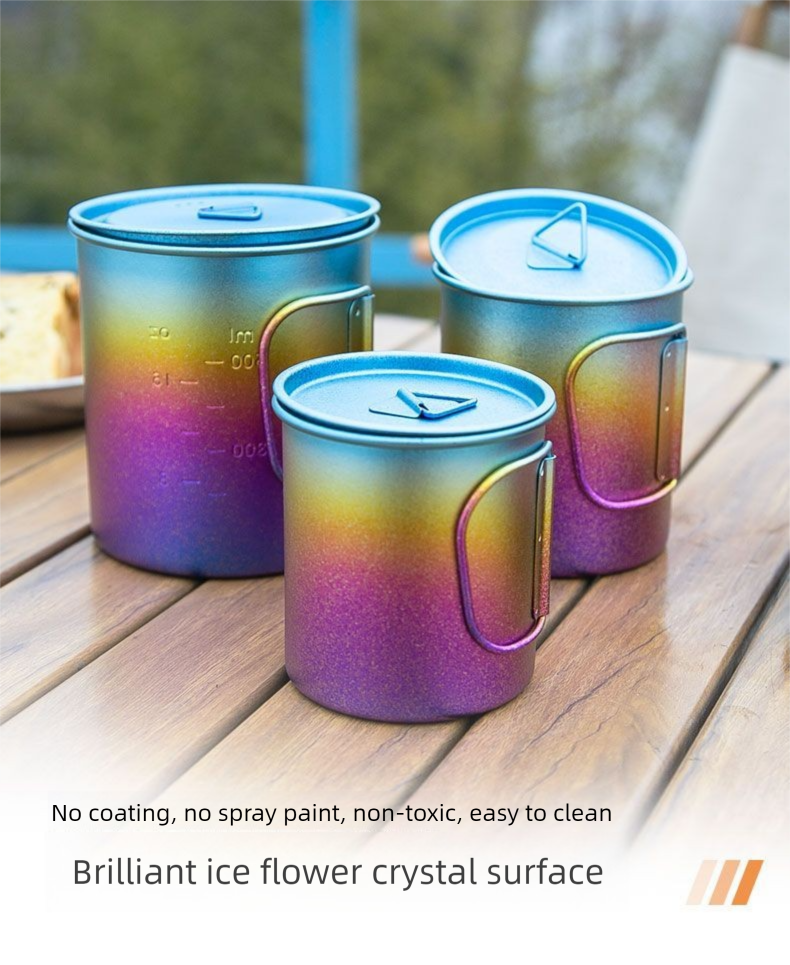 Tazza pieghevole in lega di titanio per tè e caffè portatile da campeggio all'aperto TiTo Pure Water_voghion.com