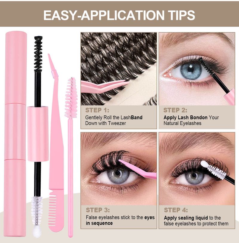 DIY Clusters Lashes Segmented False Eyelashes Single Cluster Natural 30P/40P Curl For Charming Eye Makeup_voghion.com