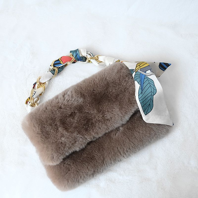 Fashion Socialite Style Versatile Silk Scarf Spring Summer Handbag Strap Bag Accessories Handheld Short Chain_voghion.com