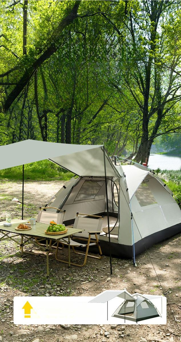 Yuyang Villa Portable Folding Double Layer Outdoor 2025 New Tent Camping Gear Set_voghion.com
