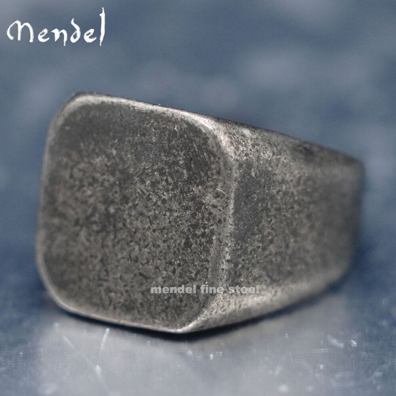 Retro Cool Stainless Steel Mens Biker Square Band Ring Size 7 8 9 10-15 Happy Father's Day Gift_voghion.com