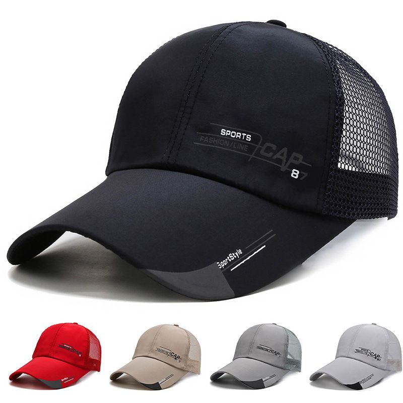 Spring Summer Men's Baseball Sun Protection Printed CAP Duckbill Cap Outdoor Wide Brim Hat Trendy_voghion.com