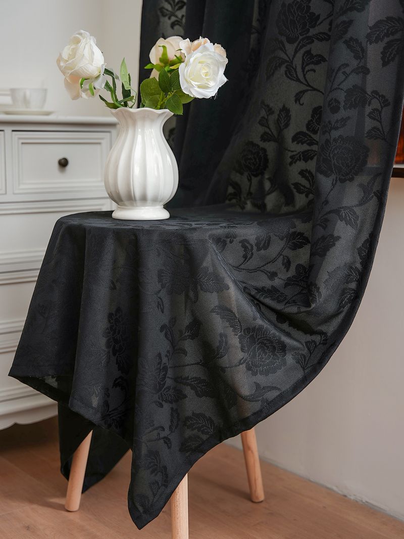 Tende trasparenti in pizzo, tende semi-trasparenti in poliestere, pronte all'uso, per soggiorno, camera da letto, vintage, floreali, boho chic, filtraggio della luce, privacy_voghion.com