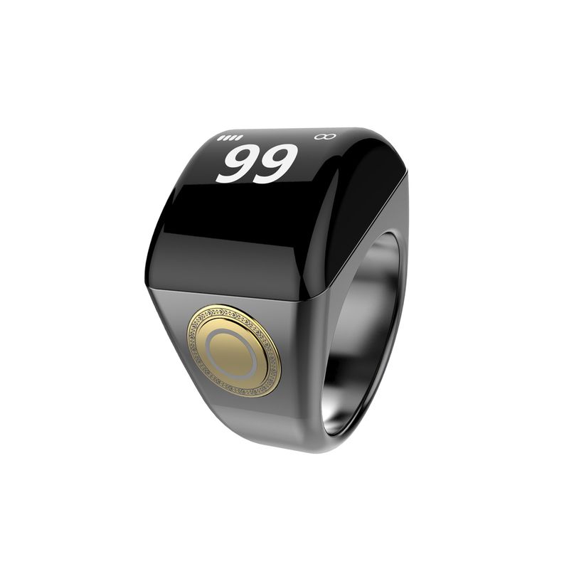 QB702 Zinc Alloy Bluetooth High-Tech Smart Ring_voghion.com