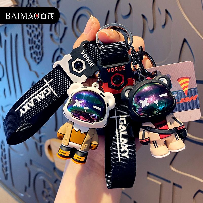 Baimao Epoxy Trendy Cool Bear Pendant For Men And Women Cute Exquisite Car Keychain Backpack Decoration_voghion.com