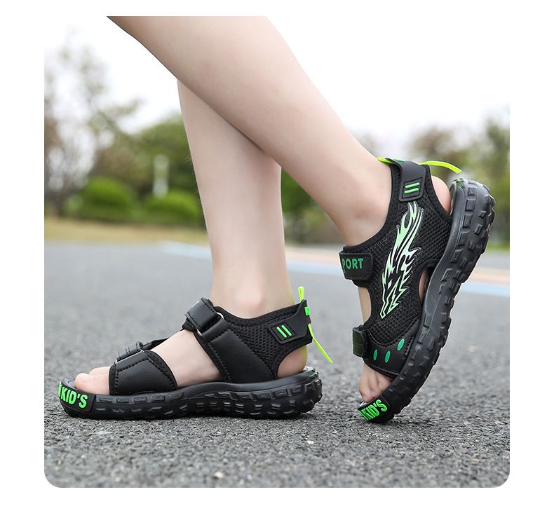 Kids Shoes Boys sandals summer 2024 new children's soft bottom non slip beach shoes for middle and large children boys open toe sports sandals_voghion.com