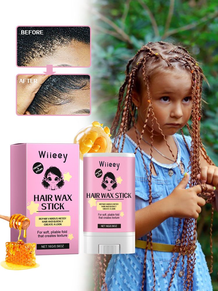 Barra de cera para peinar, hidratante, portátil, para dar acabado al cabello, aumenta el brillo, peinado duradero, cabello esponjoso_voghion.com