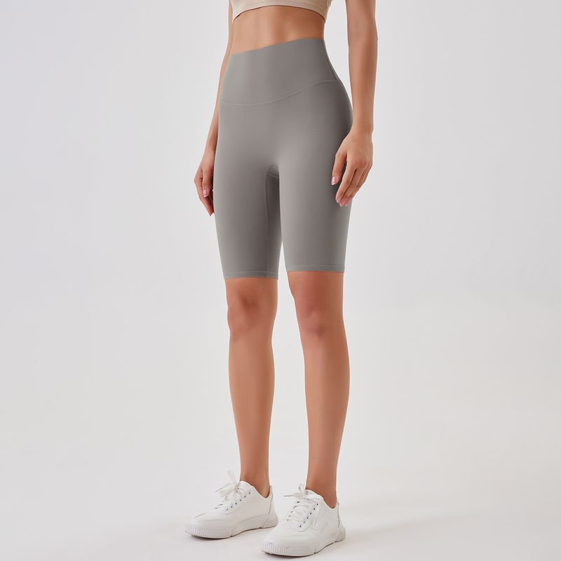 Women's Clothing double-sided brushed yoga shorts without embarrassing lines, buttocks lifting and abdominal control sports running fitness pants_voghion.com