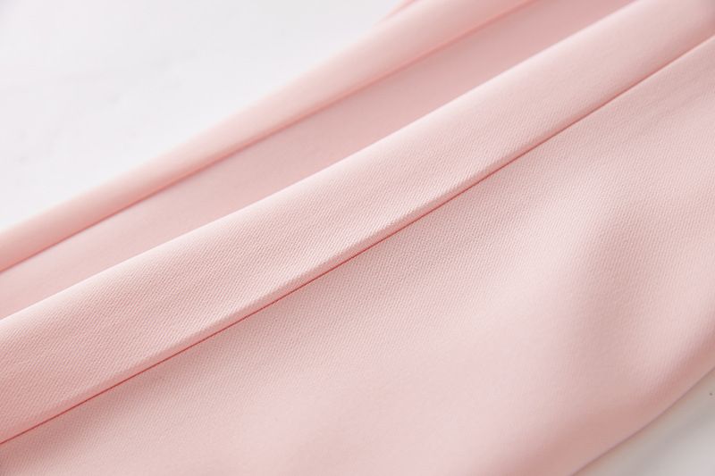 Abbigliamento da donna Abito con piume rosa, due pezzi, abito con pantaloni e temperamento_voghion.com