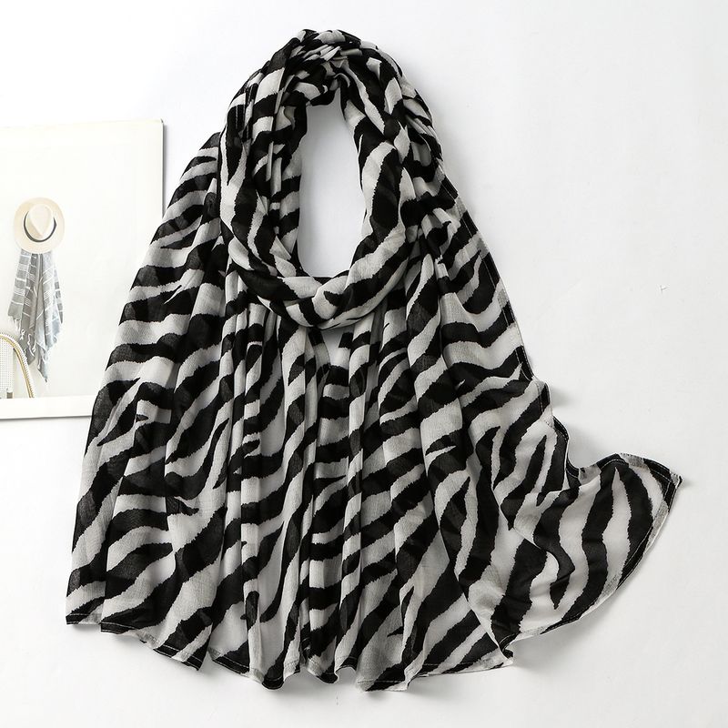 Women's Scarve Classic Popular Leopard Print Cotton Long Scarf Retro Trend Zebra Print Headscarf Women Spot_voghion.com