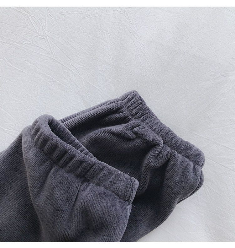 678 (Mi Ni Composite Super) Sporthose für Damen im Herbst und Winter, verdickte, enge Hose aus Samt, weite Beine,_voghion.com