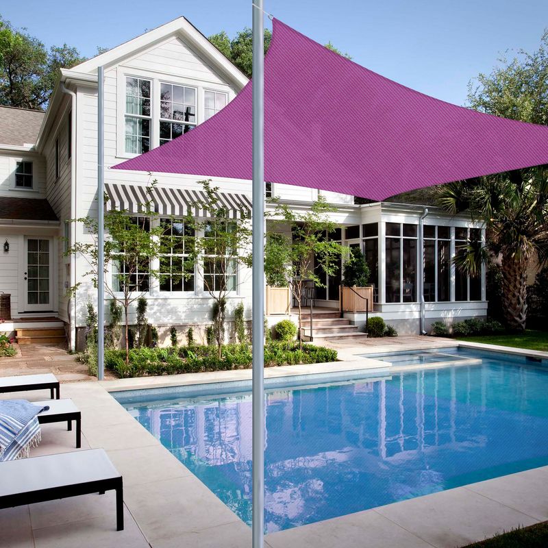 13'x10' Rectangle Sun Shade Sail/Red Purple_voghion.com