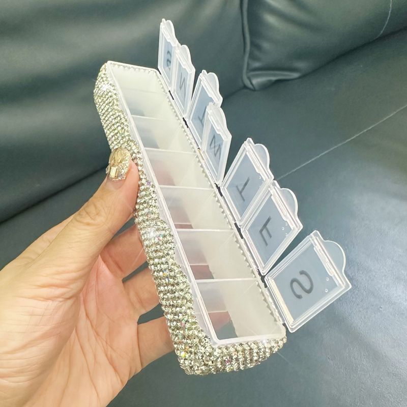 7 Günlük Hap Düzenleyici - Sabah/Akşam Hatırlatıcılı Kompakt PP Plastik Seyahat Çantası, Haplar, Vitaminler ve Küçük Aksesuarlar İçin Çok Amaçlı Saklama Kutusu_voghion.com