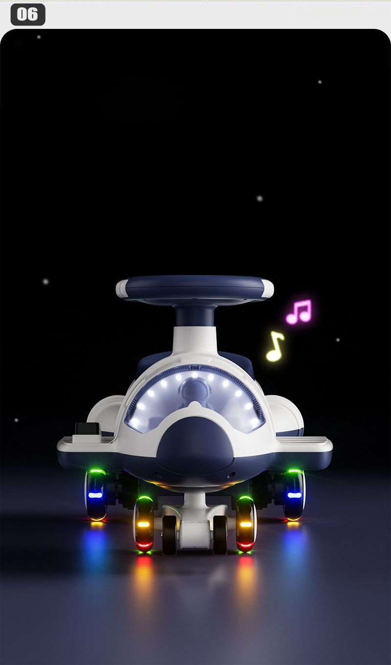 Children's Electric Twist Anti-Tip Universal Wheels Ride-On Adult Rechargeable Boys Girls Baby Scooter Swing Car_voghion.com