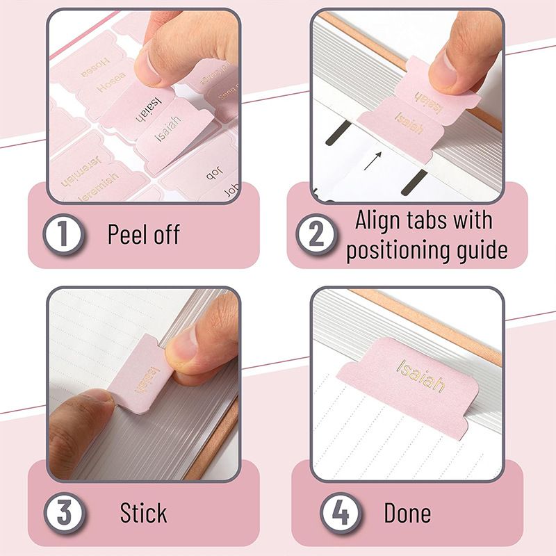 Bohemian Style Index Tabs, Blank Writable Sticky Notes For Bible, Journals, And Books, Colorful Self-Adhesive Labels_voghion.com