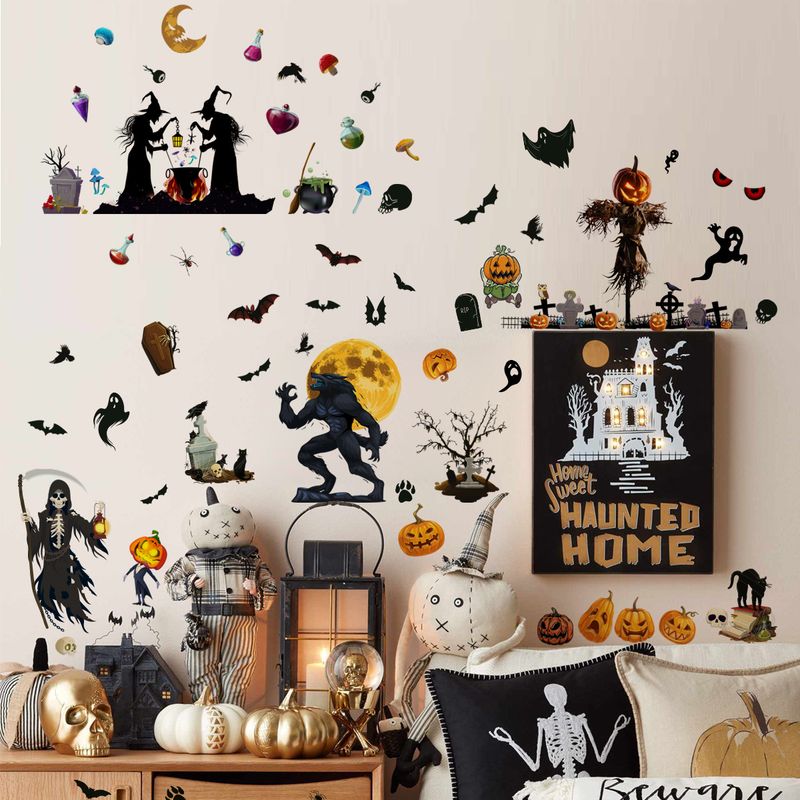 Aufkleber Halloween Blut Handabdruck Fußabdrücke Dekorative Wandaufkleber Fensteraufkleber Wohnzimmer Schlafzimmer Hintergrund Home Dekoration Aufkleber_voghion.com