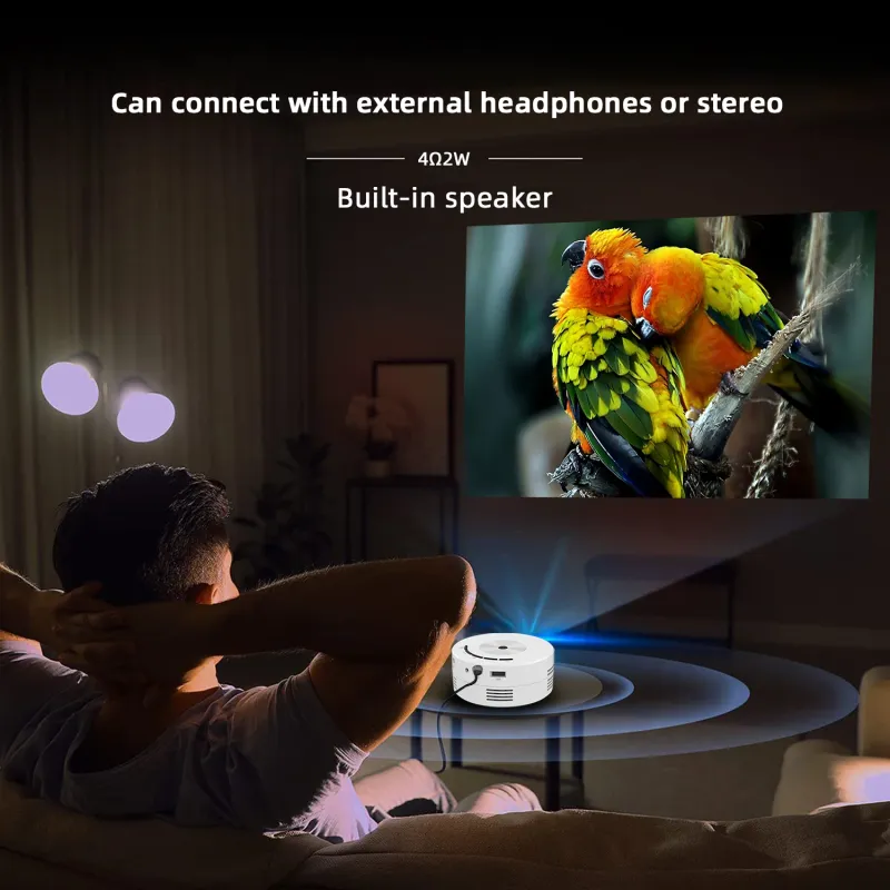 Mini projecteur LED YT200 pour home cinéma, vidéo mobile 1080p, synchronisation USB, écran pour smartphone_voghion.com
