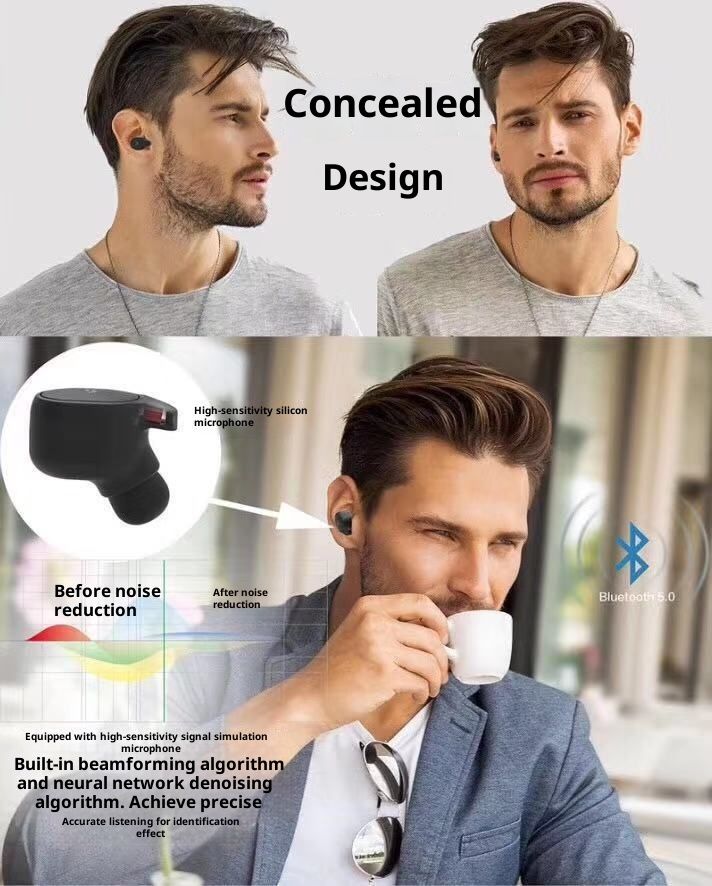 NeoGear Cross-Border Hot-Selling Peiko Smart Wireless 5.0 Single-Sided Business Mini Bluetooth Earphones In Stock_voghion.com