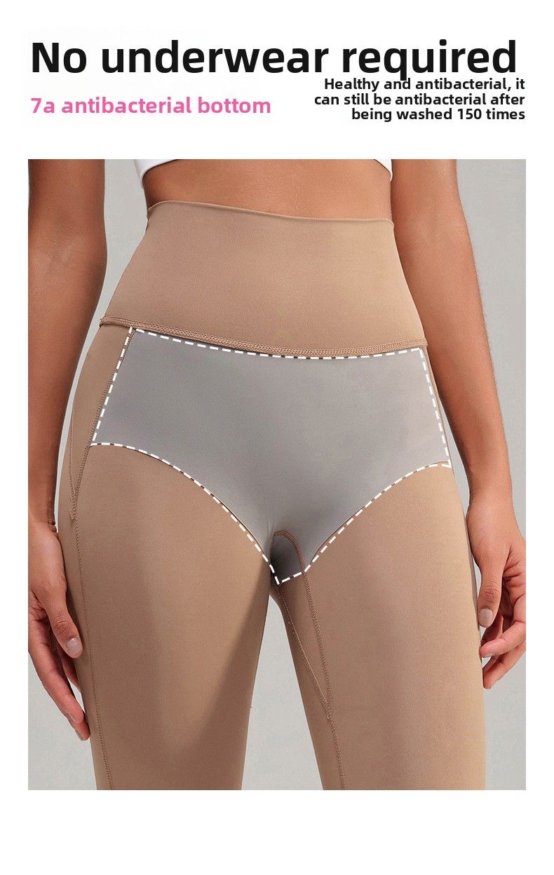 Pantalon de yoga une pièce Zero Sense sans coutures, effet seconde peau, sans sous-vêtements, avec poche et effet push-up._voghion.com