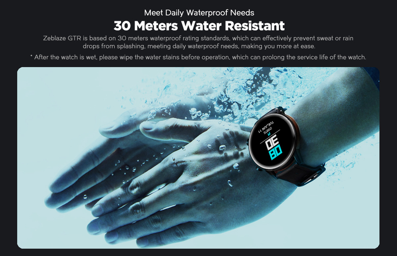Zeblaze GTR smartwatch Android iOS heart rate monitoring blood pressure circular touch screen metal version_voghion.com