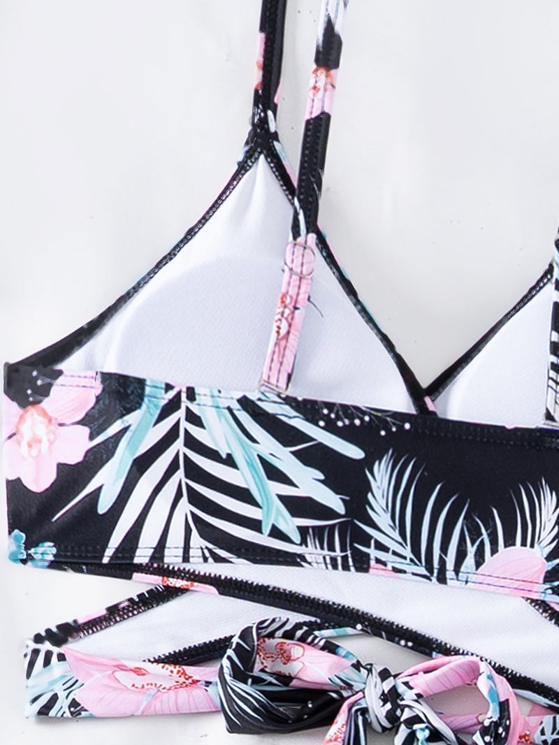Dammekleeder Moud Dräi-Stéck Bikini mat méifaarwegem Drock_voghion.com
