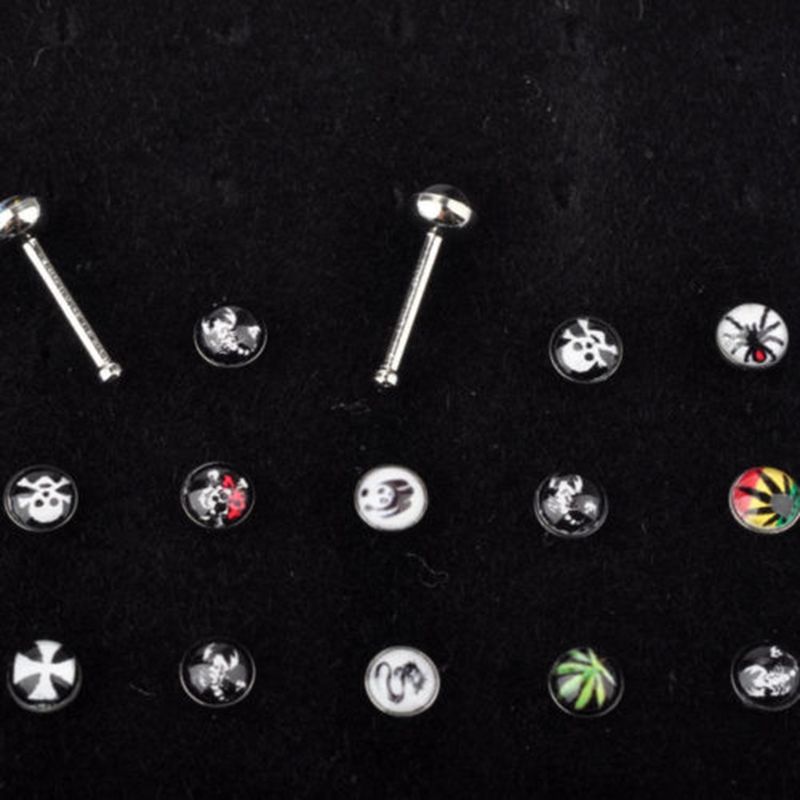 Unisex 24/40 in acciaio inossidabile boxed naso piercing naso goccia anello naso orecchini naso piercing corpo_voghion.com