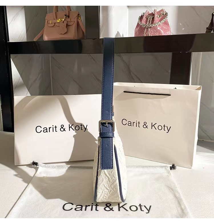 Hong Kong MrCKJHOSEL Beliebtes Wrinkle dieses Jahr für Frauen Xia Xiaozhong Design Crescent Unterarmtasche One Shoulder_voghion.com