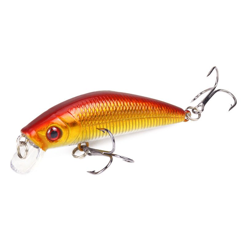 Köder Minnow 7cm/8,5g High Carbon Stahl Drei Anker Haken Kunststoff Harten Köder Simulation Fisch Köder_voghion.com