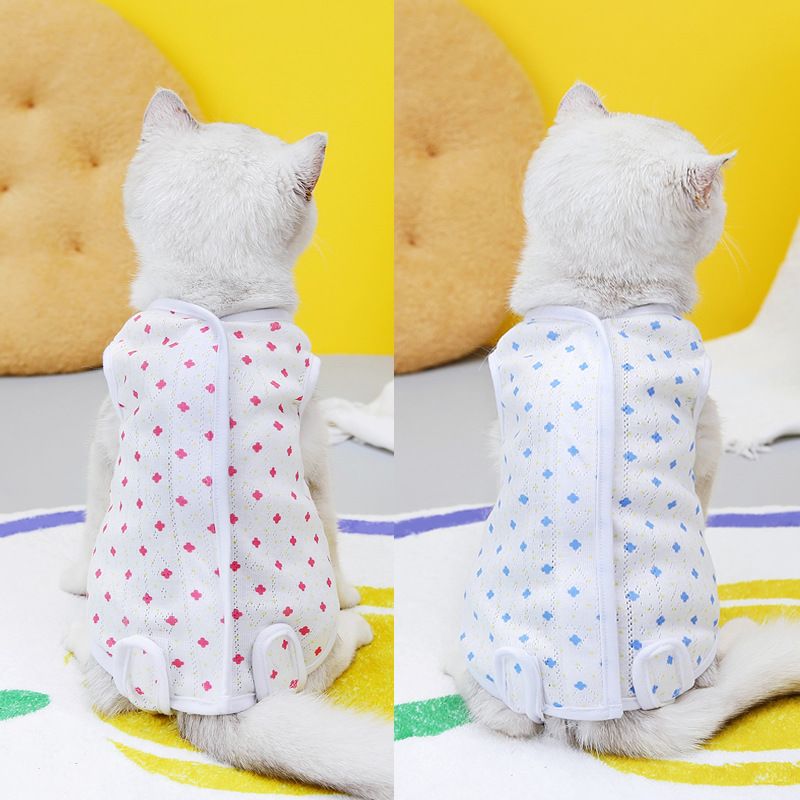 Vêtements post-partum pour animaux de compagnie, combinaison de stérilisation pour chat à 23 rayures, anti-léchage et sevrage chirurgical_voghion.com