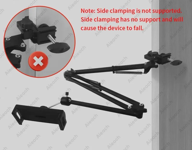 OEMG Adjustable Stand, Foldable Metal 360 ° Rotating Holder For Desk/Headboard/Bookcase, Compatible With 4.7-11" IPad & Tablet_voghion.com