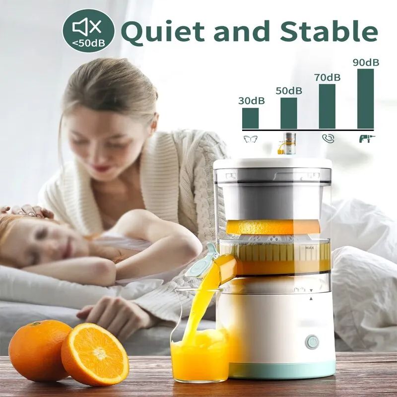 Portable Electric Juicer Wireless Orange Juicer USB Rechargeable Lemon Squeezer Electric Slow Juicers Household Kitchen Tools_voghion.com