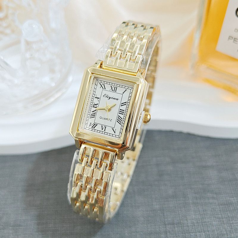 New Women's Watch Ins Style Classic Versatile Roman Numerals High-end Elegant Fashion Niche Light Square_voghion.com