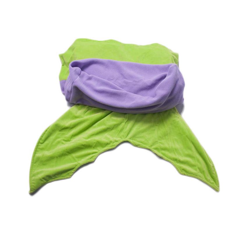 Saco de dormir con dibujos de sirena y tiburón, a prueba de patadas, para niños, de franela, con aire acondicionado, para adultos_voghion.com
