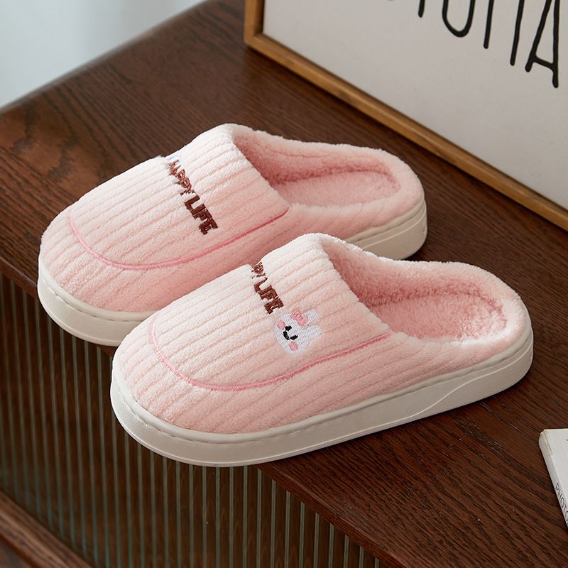 Pantofole invernali da uomo in cotone, da donna, 2025, nuove, calde, da casa e da interno, con simpatici coniglietti, antiscivolo e peluche._voghion.com