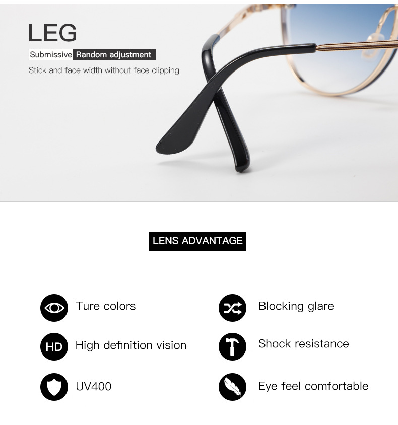 Retro punk dobbeltstrålede personlighedssolbriller nye aviator metal street fashion solbriller_voghion.com