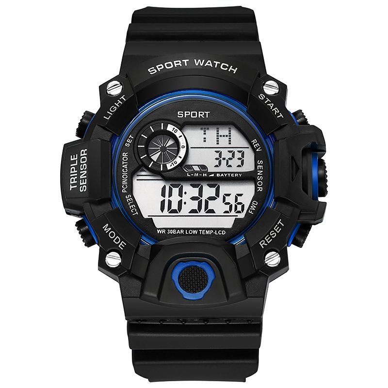 Orologio elettronico da esterno elegante e semplice da uomo per adulti, grande quadrante, multifunzione, luminoso, con allarme, orologio sportivo_voghion.com