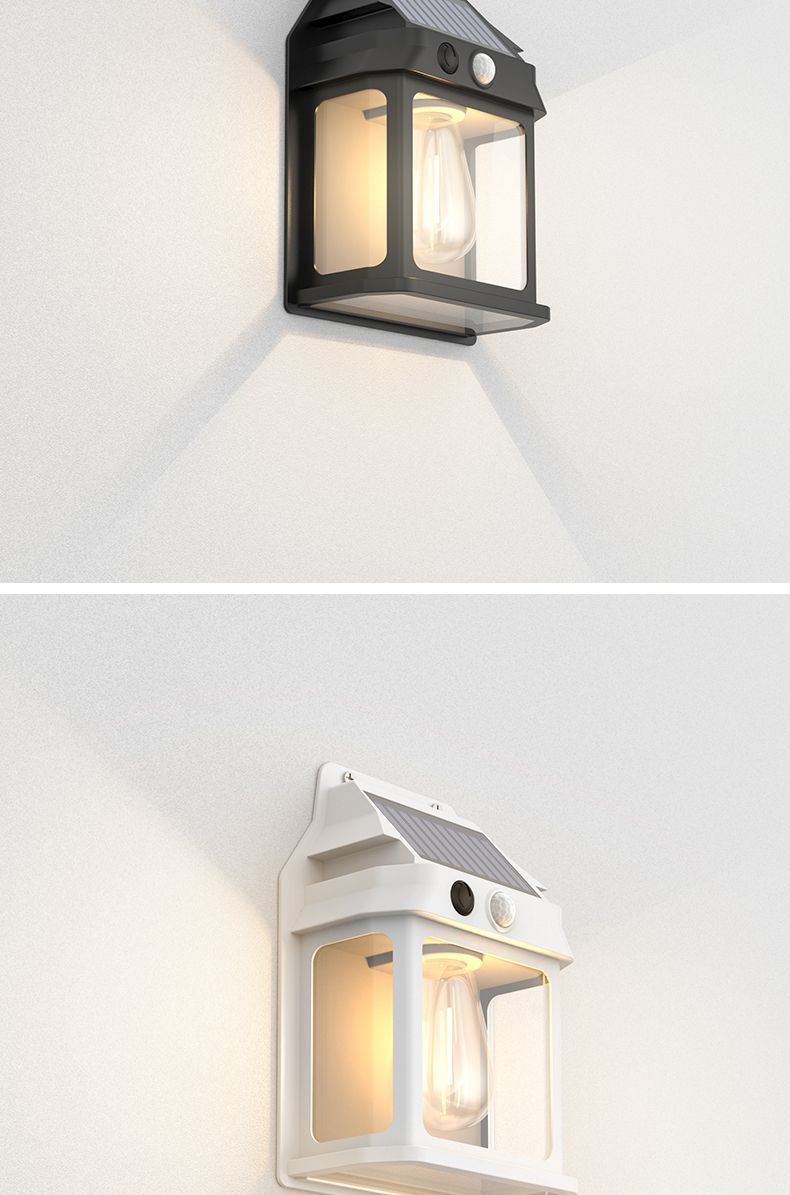 Applique murale LED à capteur solaire pour balcon, entrée, jardin, cour, étanche_voghion.com