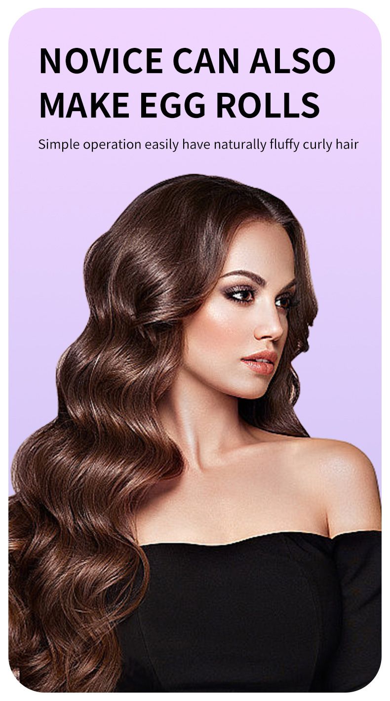 V-förmige Big Wave Curl koreanischen Stil Lazy Egg Roll Lockenstab Wolle_voghion.com