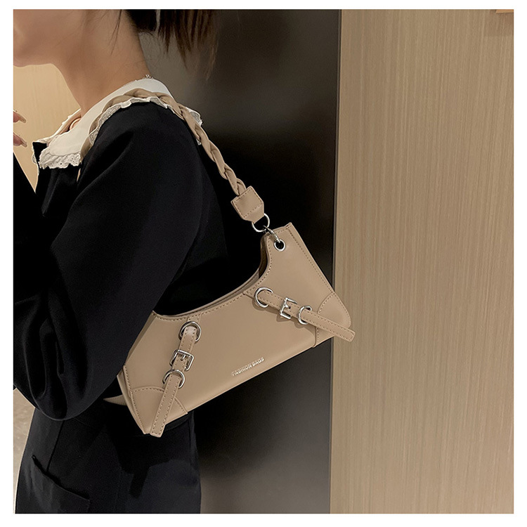 Produttori all'ingrosso 2023 nuova borsa da donna sotto le ascelle tinta unita borsa a tracolla portatile con texture di moda borsa a tracolla portatile dal design di nicchia_voghion.com