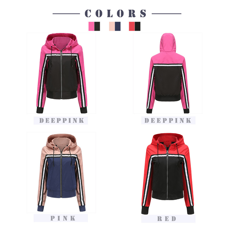 Women's Clothing Jacket Color Matching Casual Jacket Women's Spring and Autumn Outdoor Raincoat_voghion.com
