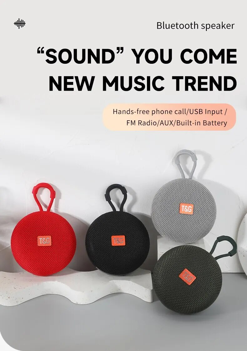Bluetooth Outdoor Speakers Small Portable Speaker Loudspeaker Stereo Surround Support FM Radio TF_voghion.com