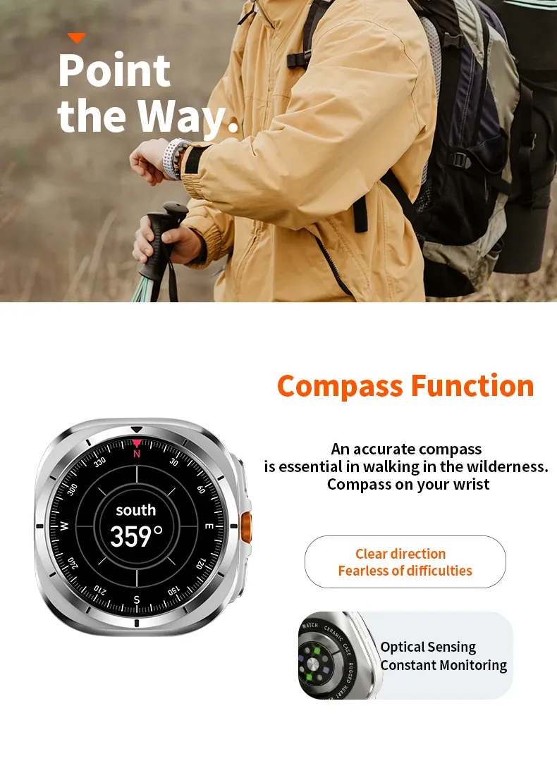 Pro Samsung Galaxy Watch 7 Ultra nové GPS Track chytré hodinky pro muže AMOLED vždy zobrazují hodiny BT Talk NFC sportovní chytré hodinky pro ženy_voghion.com