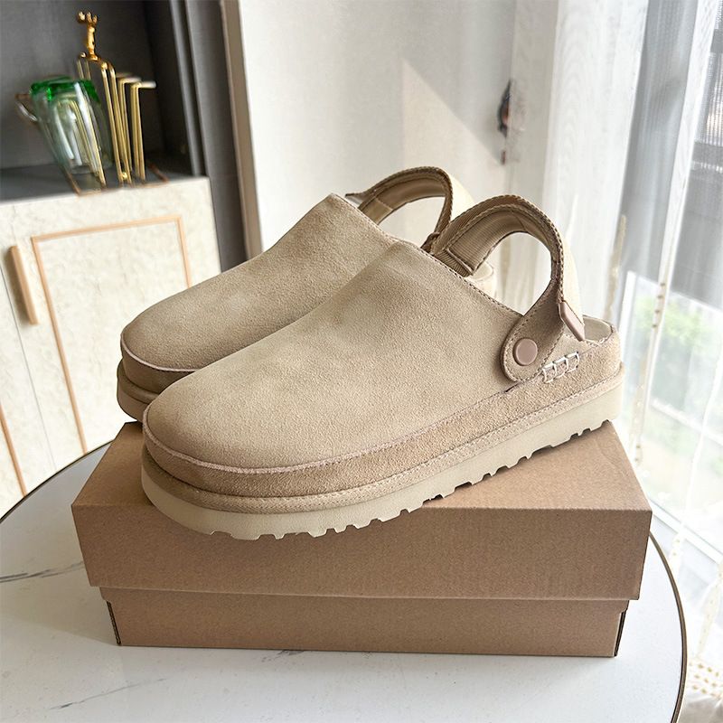UG Autumn Men's And Women's Casual Flat Velcro One Foot Pedal Single Shoe Toe Cap Comfortable Snow Boots_voghion.com