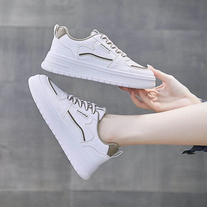 Πλατφόρμα Running Γυναικεία παπούτσια τένις Woman Walking Chunky Sneakers Λευκά Casual Vulcanized παπούτσια_voghion.com