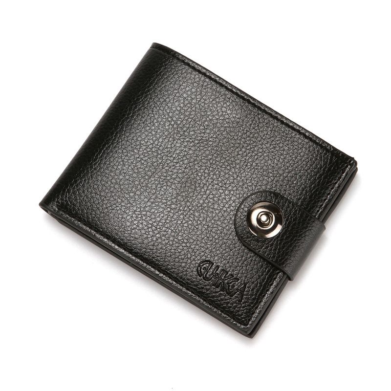 Monedero con hebilla para hombre, monedero de negocios, tarjetero y clip para billetes multifuncional._voghion.com